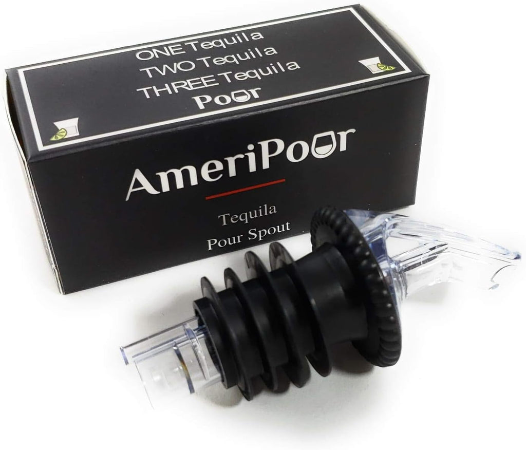Speed Pourer - Patron Pour Spout - Made 100% In The USA. Free Flow Bar Spouts That Don't Leak - No Cracks, Just A Smooth Cocktail Pour Every Time. (Clear)