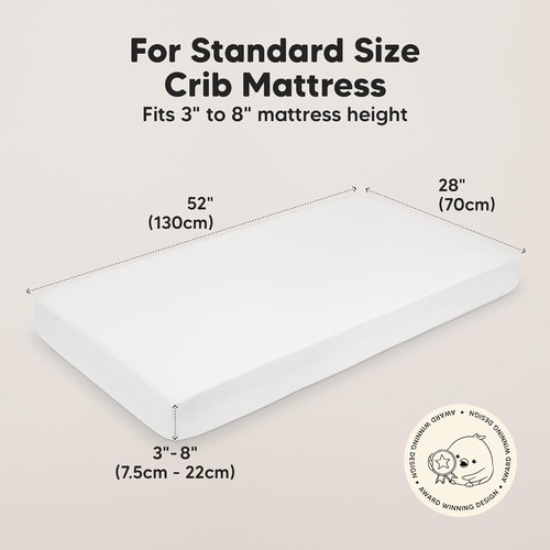 KeaBabies 2-Pack Baby Crib Sheets - Soft & Cozy Viscose Bamboo Fitted Mattress Covers | 52x28 (Rose)
