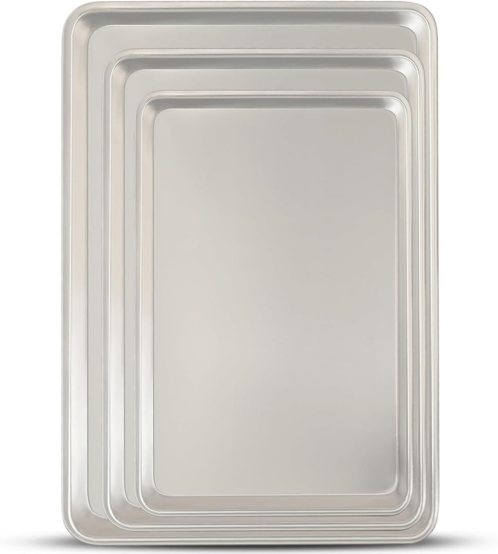 Umite Chef Baking Sheet Pan Set - Commercial Quality Aluminum Cookie Sheets | Warp Resistant, 3 Sizes