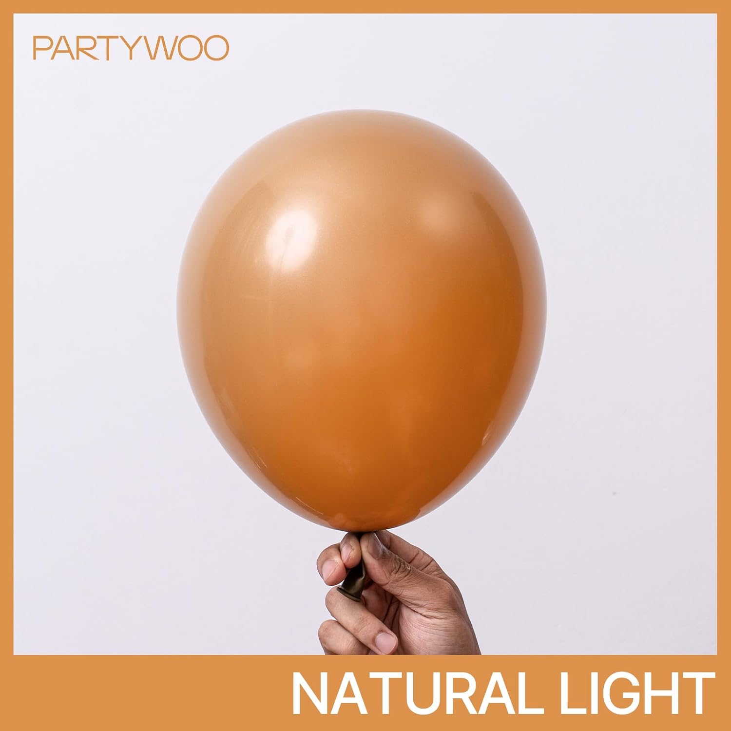PartyWoo Tan Balloons - 12 Inch Boho Neutral Light Brown Latex Balloons for Graduation & Baby Showers
