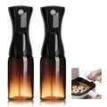 Mistifi Oil Sprayer 150ml glass bottle. Upgraded Version.Fine Mist Spray Bottle for Air Fryer, Olive Oil, Avocado Oil, Healthy Nonstick Frying, Commercial & Home Kitchen Use (2Pc Premium Dark Black)