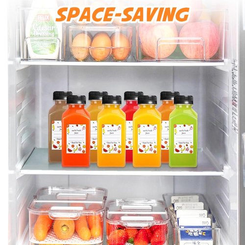 Leaflai Juice Bottles - 8oz Bottles with Lids, 12 pcs Plastic Juice Containers with Caps Reusable Drink Containers for Juice Milk Coffee Water Smoothie and Other Beverages,Christmas gift