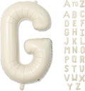 Skiennix 40-Inch Custom Letter Balloon - Giant Cream White Alphabet G Foil for Birthday Parties