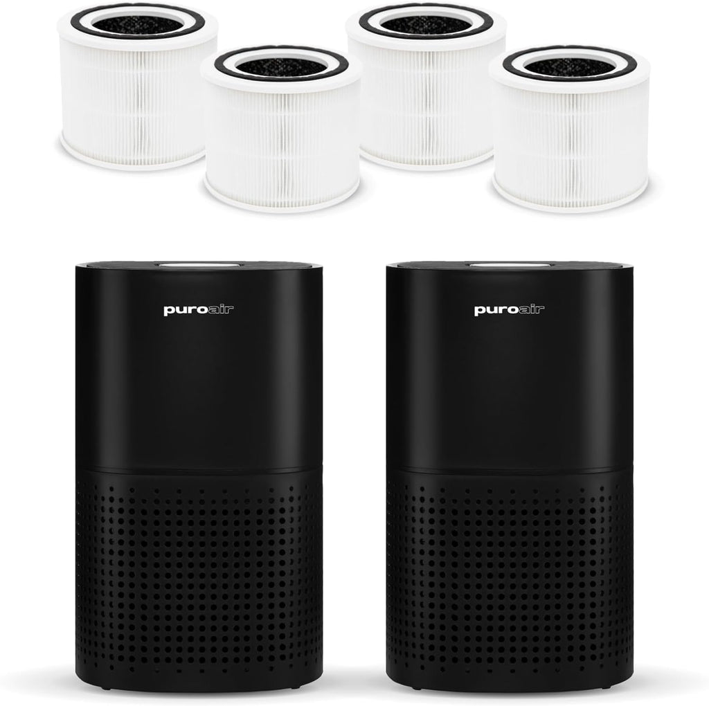 PuroAir 240 Air Purifiers with 4 HEPA Filters - Covers 1,000 Sq Ft - Removes 99.9% of Pollutants, Smoke, and Dust