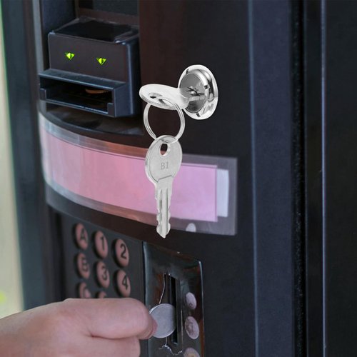 VOSAREA 1 Set Vending Machine Lock Replacement Secure Metal Cylinder Lock Assembly Kit for Gumball Machine Candy Dispenser