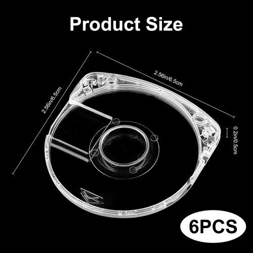 6Pcs DVD CD Case for UMD Replacement Shell,5 mm Double Clear Game Disc Storage Case,Disc Case Shell for PSP 1000 2000 3000