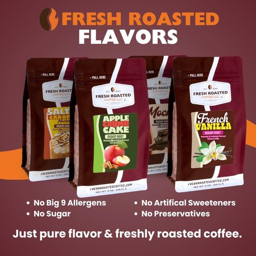 Fresh Roasted Coffee, Jamaican Me Crazy Flavored Coffee, 2 lb (32 oz), Medium Roast, Kosher, Ground
