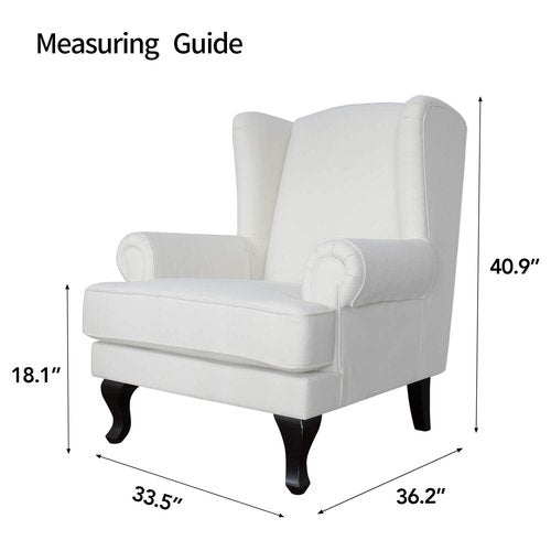 Easy-Going Stretch Wingback Chair Sofa Slipcover 2-Piece Sofa Cover Furniture Protector Couch Soft with Elastic Bottom, Spandex Jacquard Fabric Small Checks, Dark Gray