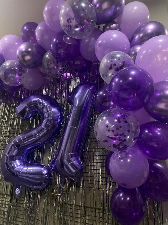 Purple Number 16 Balloon - 40 Inch Giant Foil Balloon for 16th Birthday Party Decorations