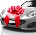 Mifflin-USA Big Car Bow - Giant Red 23-Inch Gift Bow for Birthdays & Christmas Decor