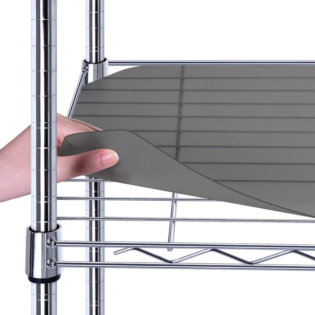 BRIAN & DANY Wire Shelf Liner 18" X 36", Heavy Duty Shelf Liners for Wire Shelving, Waterproof Protector Mats, Set of 5, Charcoal