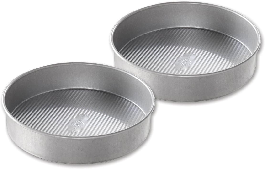 USA Pan Bakeware Round Cake Pan - Nonstick Quick Release Coating | 9 Inch, Set of 2, Made in USA