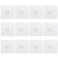 DOCMON 12 Pack Shower Caddy Adhesive, Upgrade Thick Bath Toy Storage Shelf Replacements, Waterproof Adhesive Hooks Strips Hangers for Kitchen Racks, Bathroom Storage, Shower Basket & Soap Holder