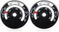 Frienda 2 Pieces Wood Stove Thermometer Magnetic Oven Temperature Meter for Wood, Gas, Pellet Stoves Fire Stove Pipe Thermometer for Avoiding Fan Destroyed by Overheating