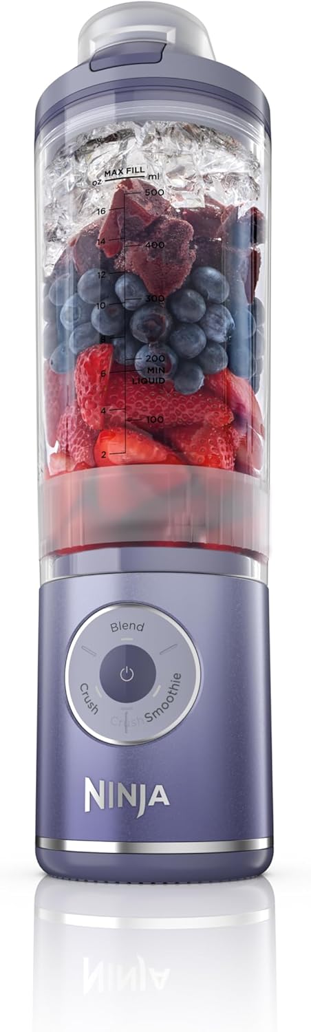 Ninja Blast Max Portable Blender - Cordless Personal Smoothie Maker with 3 Programs | 22 oz Lavender Vessel