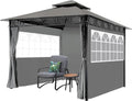 Gazebo | Gazebo Canopy with UV Protection for Outdoor Events - 10'x10', Grey