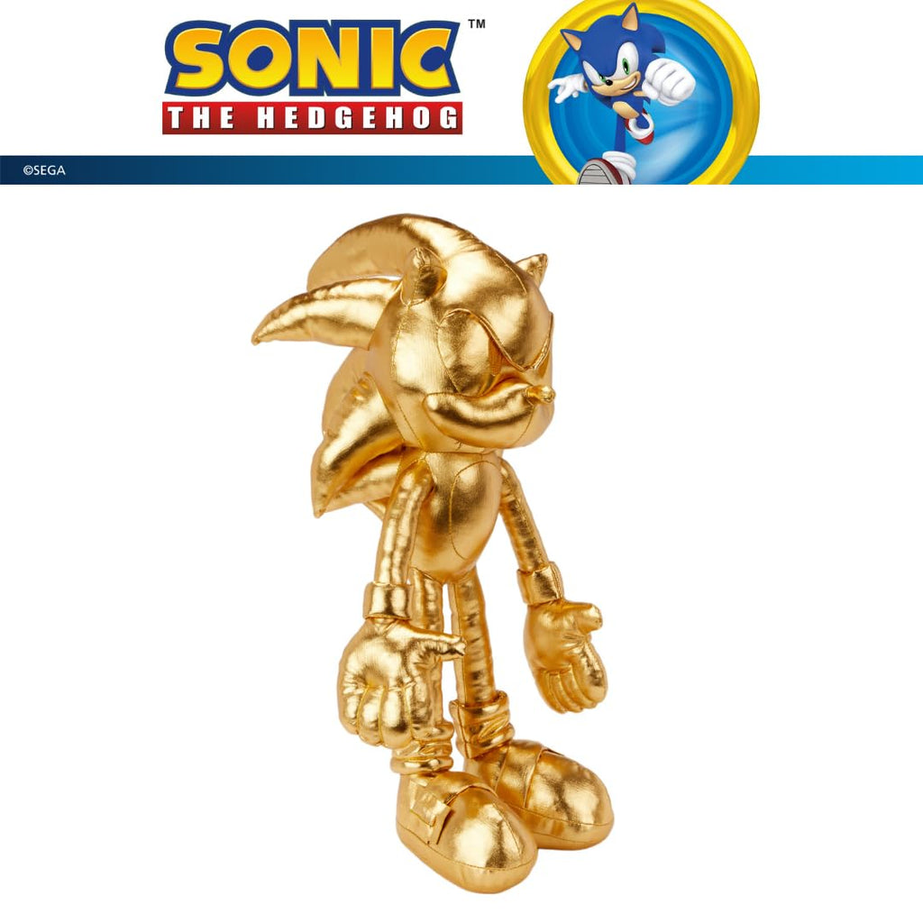 Sonic The Hedgehog Anime 24K Gold Kids Bedding Super Soft Plush Cuddle Pillow Buddy, One Size, (Officially Licensed Product)