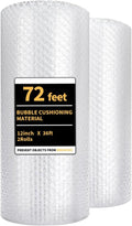 Bubble Cushioning Wrap - 12 Inch x 72 ft | 2 Pack for Packing, Moving & Shipping Needs