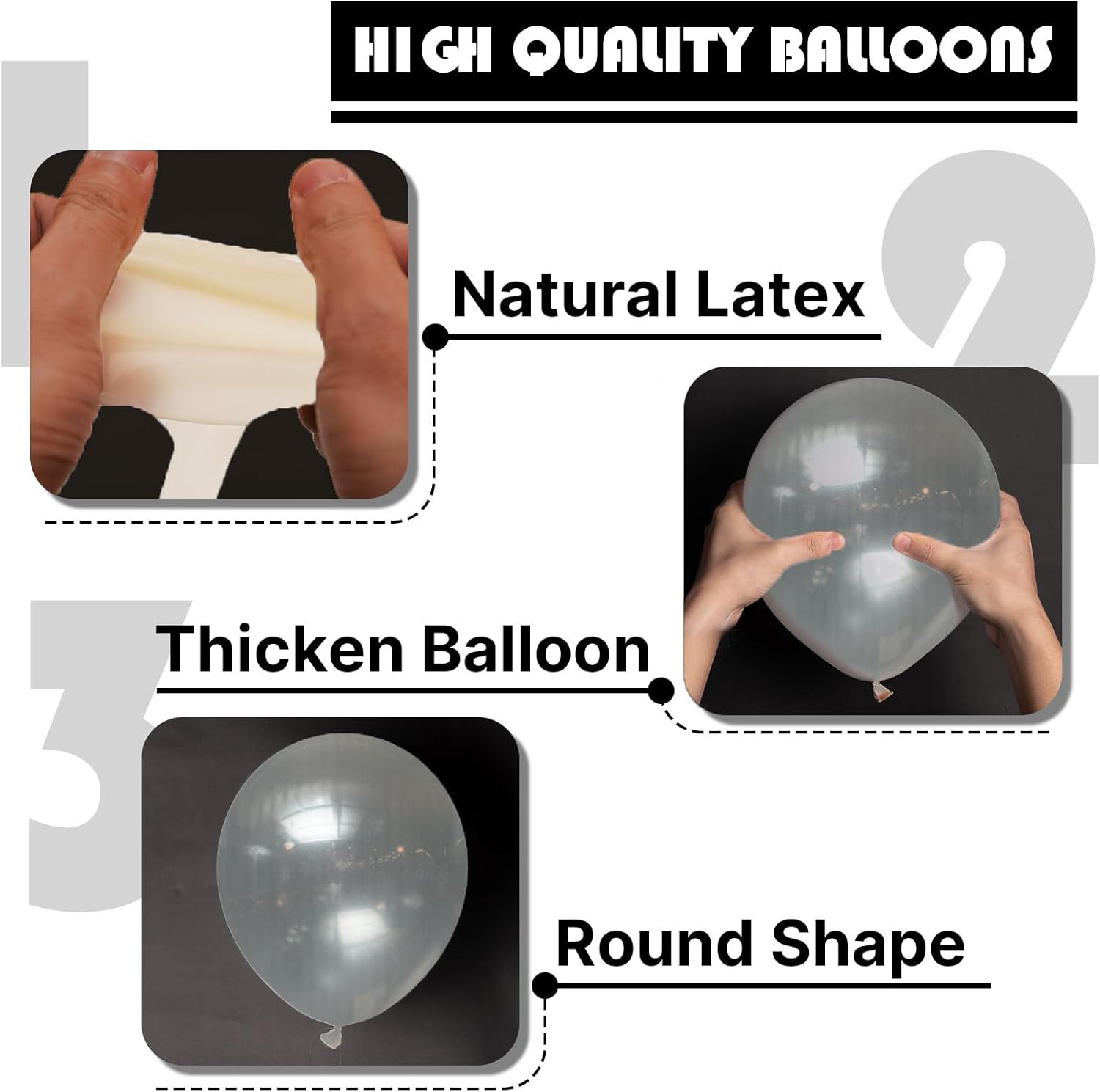 PartyWoo Clear Balloons - 100pcs Transparent Balloon Arch Kit for Weddings, Graduations & Birthdays | 5-36 Inch Sizes