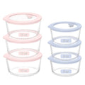 Urban Green Glass Food Container Set with Glass Lid, 6 Pack, Meal Prep Containers with Silicone Framed Airtight Lid, Leakproof, 100% Plastic Free,