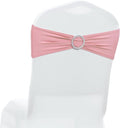 MDS Spandex Chair Sashes - Pack of 150 Elastic Stretch Bands with Buckle Slider - Dusty Rose