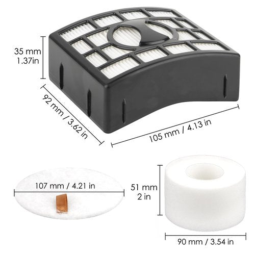 (9 Pack) 3 Hepa Filters + 6 Foam Filters Compatible With Shark NZ801UK NV680 NV681 NV682 NV683 NV800 NV801 NV803 UV810 NV620 AX910 Series, Replacement HEPA Filter Parts, Compare to XHF680 & XFF680