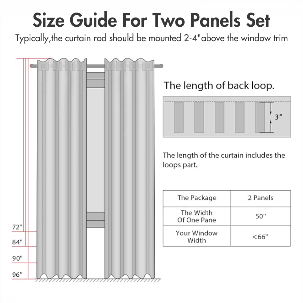 MIULEE 100% Blackout Curtains 90 inches Long Linen Curtains & Drapes for Bedroom Back Tab Living Room Darkening Full Black Out Window Curtain Panels Rod Pocket, Beige, 2 Panels Set