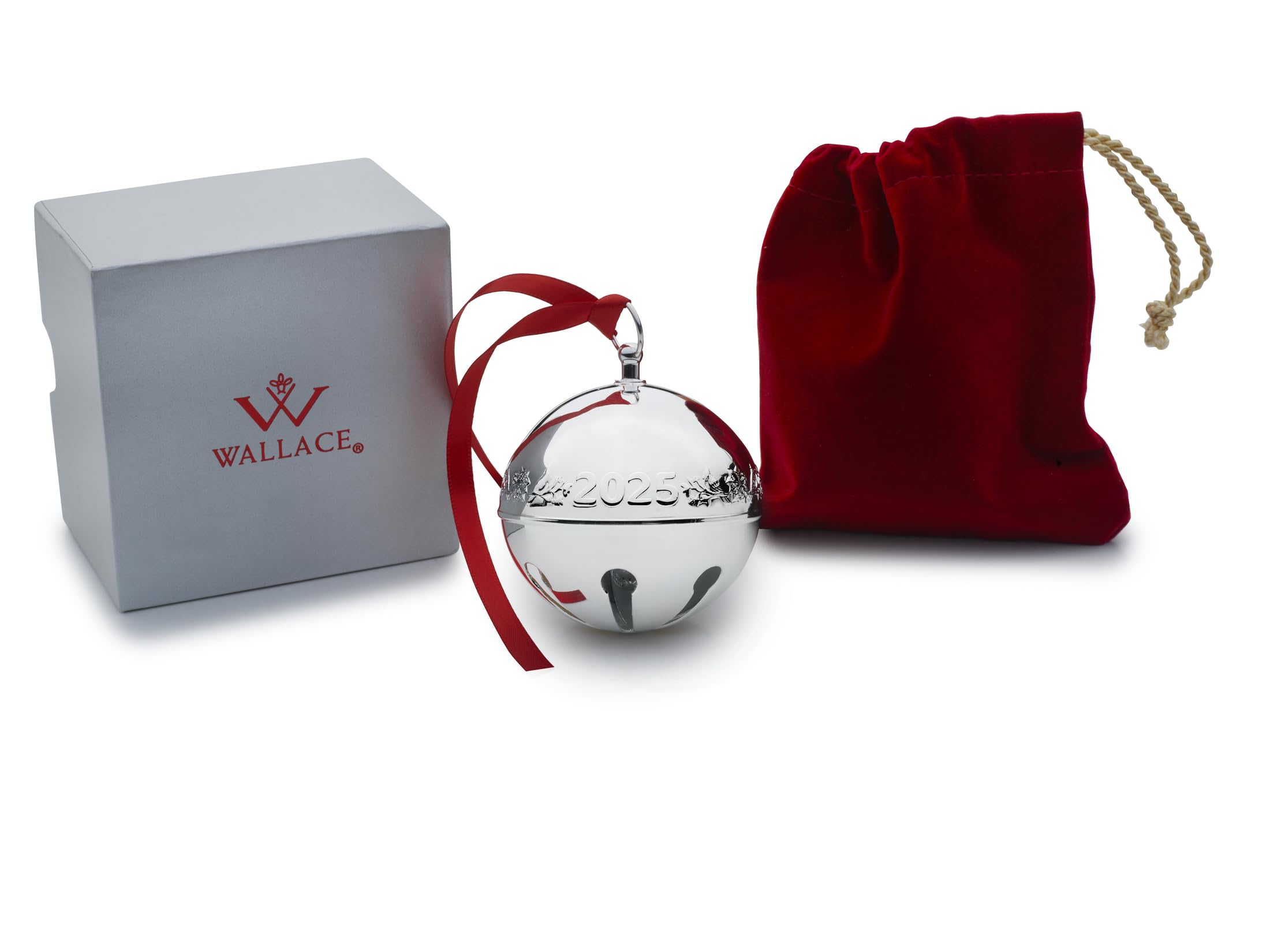 Wallace 2025 Silver Plated Sleigh Bell Ornament 55th Edition