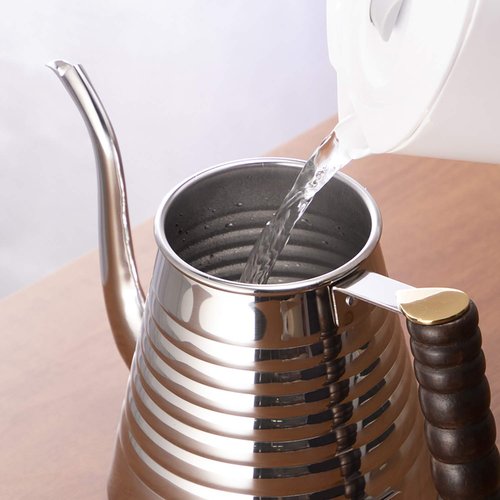 Carita Kalita Coffee Pot, 33.8 fl oz (1,000 ml), IH Compatible, Stainless Steel, Made in Japan, SSW Kettle 1000#52274 Drip Pot, Kettle, Coffee Maker, Yakan, Server, Barley Tea, White Water, Retro,