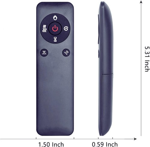 AWO Replacement Remote Control Compatible for R.W.Flame Recessed and Wall Mounted Electric Fireplace Compatible with Antarctic Star,Eueiriup,Bossin Fireplace