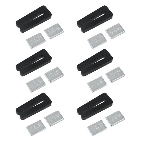 MY MIRONEY Ceiling Fan Balancing Kit, 6 Sets Fan Blade Balance Kit Including 6PCS Plastic Balancing Clips and 12PCS Silver Metal Self-Adhesive 5G Weight