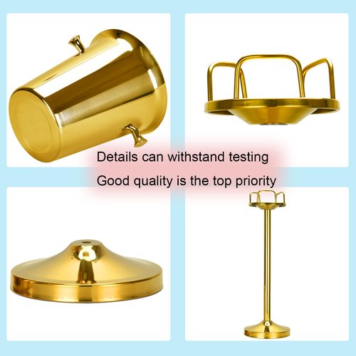 Champagne Ice Bucket with Stand Stainless Steel Wine Bucket on Stand Ice Cube Chiller Container Standing Ice Bucket for Party Wedding Beer Ktv BBQ Club Bar
