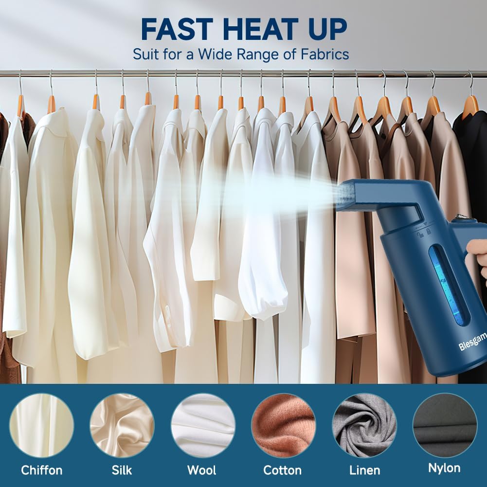 Skiennix Clothes Steamer - 700W Fast Heating with 180ML Water Tank | Ideal for Home & Office