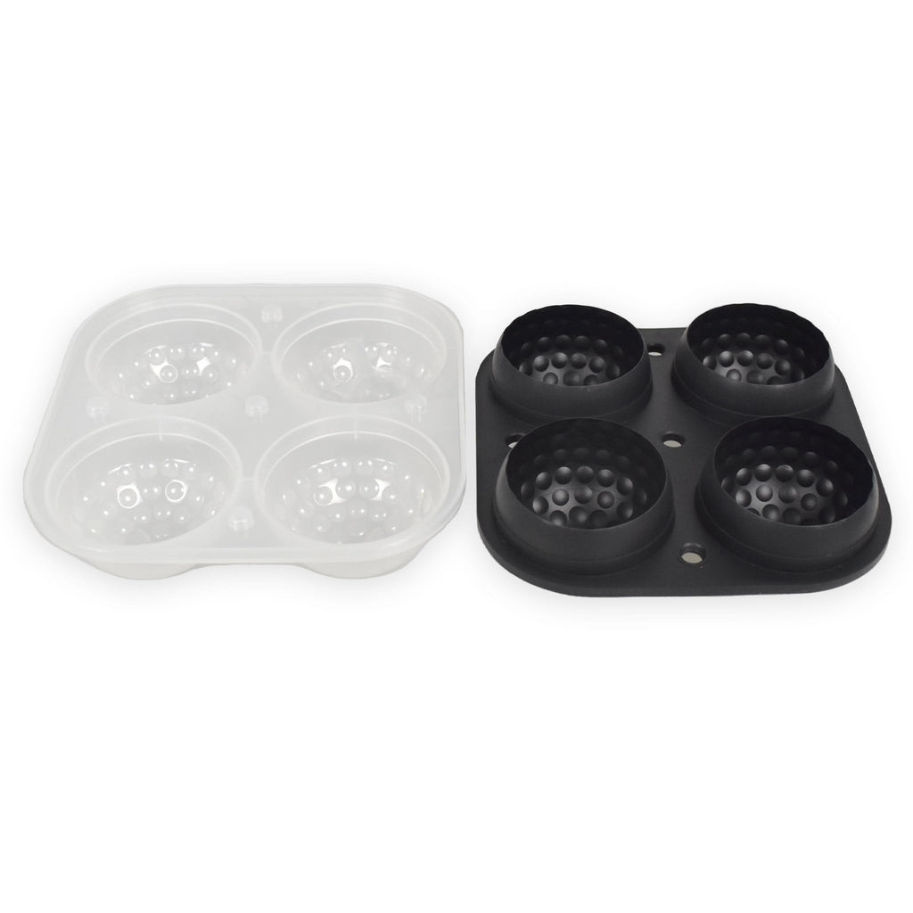 Izzo Golf Whiskey Glass Golf Ball Ice Set - Enjoy a Glass of Whiskey or Bourbon in a Rocks Glass with a Golf Ball Molded ice Cube, Golf Ball ice Cube Mold Included