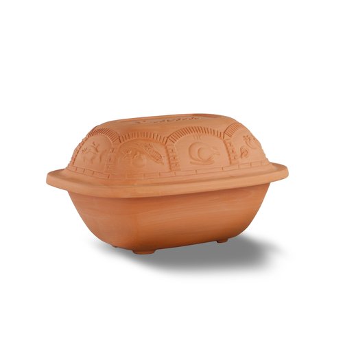 Eurita Clay Roaster, 1.5 Quart, Non-Stick Earthenware, Toxin-Free, Healthy Clay Pot Cooking, Versatile Cooking Dutch Oven, Digital Recipe and Instructions Included