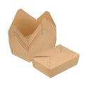 GHEIR 68 oz Take Out Food Containers 100 Pack, Disposable Kraft Paper To Go Containers Boxes, Microwaveable Leak and Grease Proof Take Out Boxes for Restaurant, Catering and Party