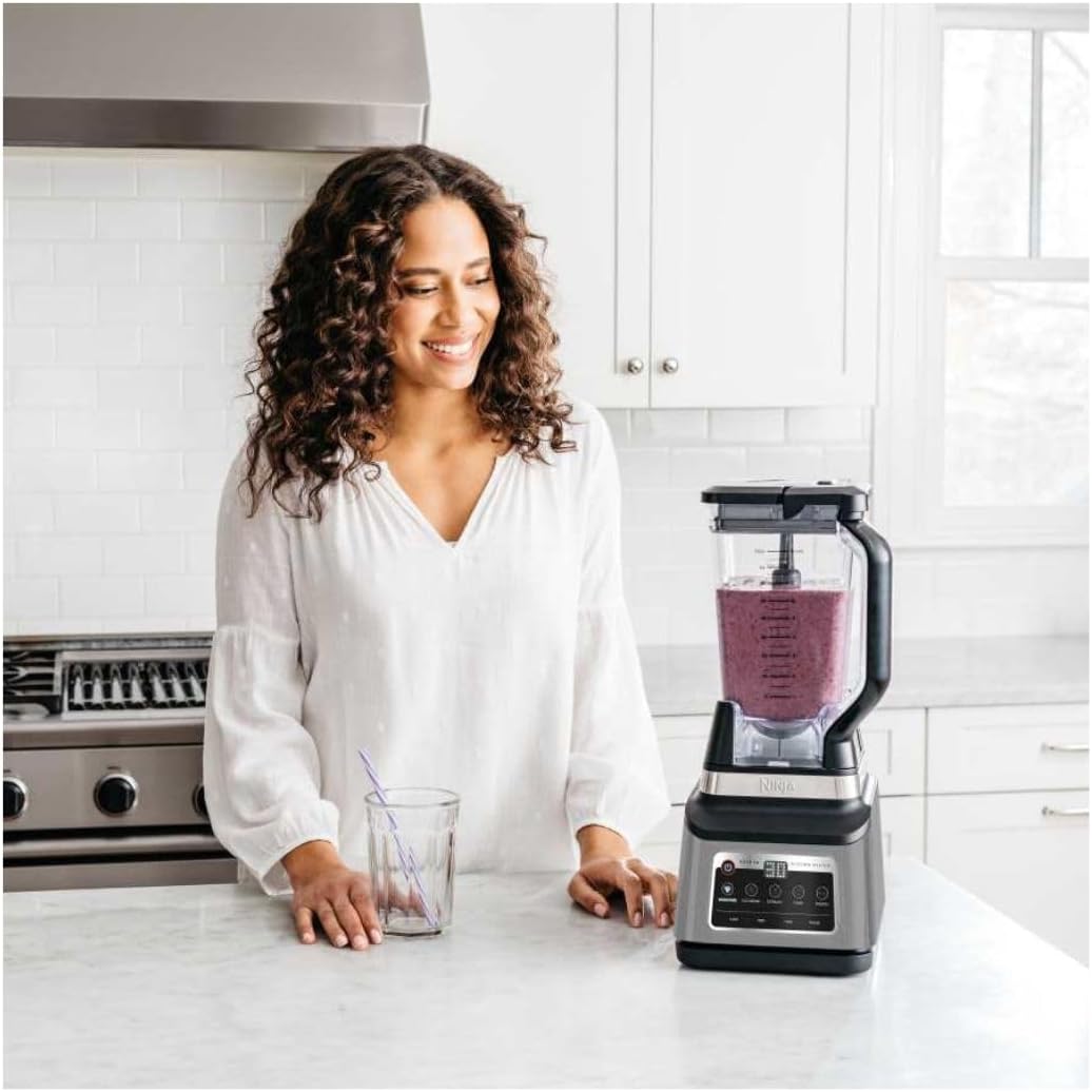 Ninja BN801 Professional Plus Kitchen System - 1400W Auto IQ Blender | Gray (Renewed)