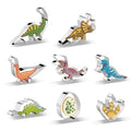 Dinosaur Cookie Cutters Set of 8 -Triceratops, Dinosaur-Egg, Dinosaur-Footprint, Stegosaurus, T-Rex, Baking Mold for Kids Theme Birthday Party Supplies Favors (Gift Box)