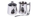 Frieling USA 18/10 Stainless Steel Sugar and Creamer Set - Coffee & Tea Accessories with 10 Oz Metal Creamer Pitcher & Sugar Bowl with Lid