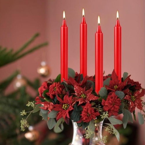 Howemon Red Candles - Set of 40 Unscented 4" Mini Taper Candles for Witchcraft & Rituals | Perfect for Altar & Decorations