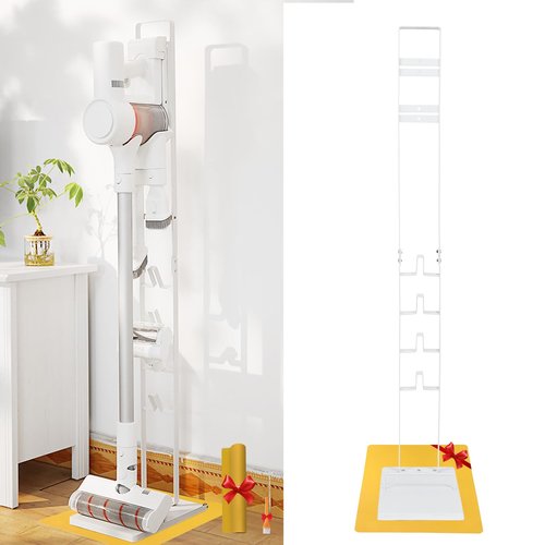 IZSOHHOME Vacuum Stand for Dyson,Handheld V15 V11 V10 V8 V7 V6 DC30 DC31 DC34 DC35 DC58 DC59 DC62 Cordless Vacuum Cleaners,Stable Metal Storage Bracket Holder(White)