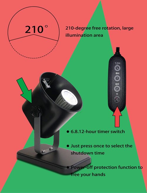Color Wheel for Christmas Tree with Timing Function, E27 LED Light Won't get hot, Quiet Smooth Rotating Color Wheel for Vintage Silver Tinsel Tree, Retro Home Decoration for Aluminum Tree Gift