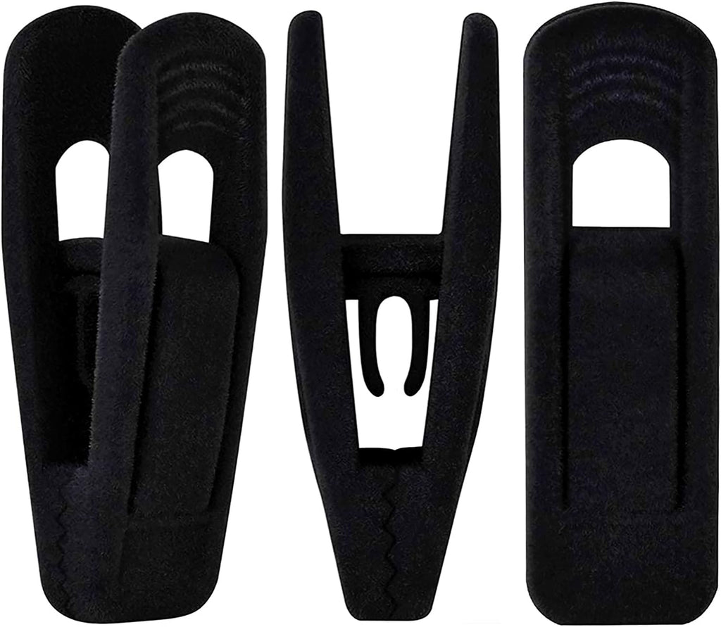 TOFIIGREM Black Velvet Hangers - 40 PCS Clips for Pants, Skirts & Suits | Durable & Non-Slip Design