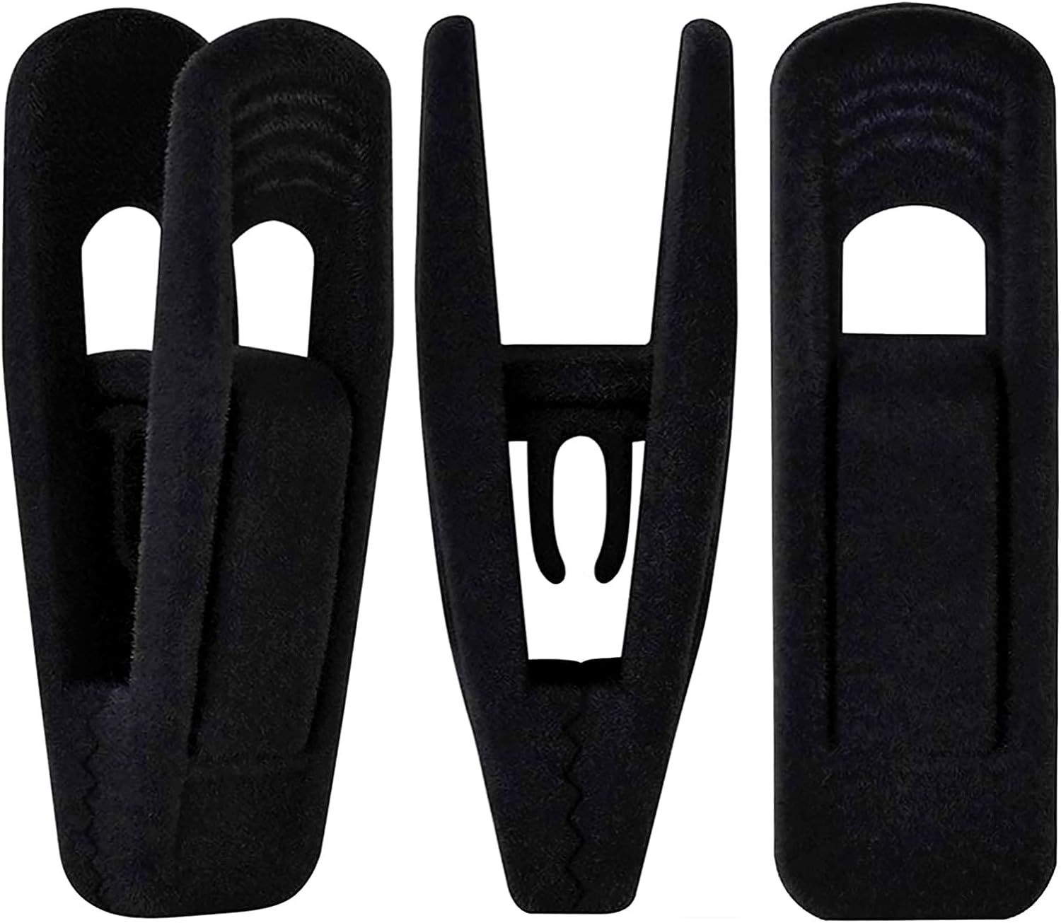 TOFIIGREM Black Velvet Hangers - 40 PCS Clips for Pants, Skirts & Suits | Durable & Non-Slip Design