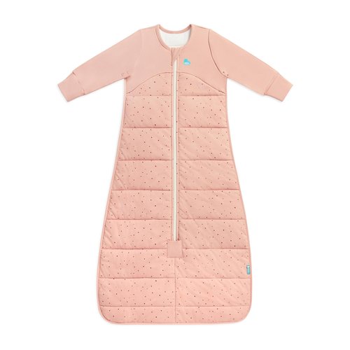 Love To Dream Sleep Bag, 2.5 TOG, Long Sleeve, Wearable Blanket & Built-in Quilt, Machine Washable Quilted Stretch Cotton (Rose Pebbles, 18-36 Months)