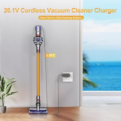 Dyson 26.1V Vacuum Charger - Compatible with V8, V7, V6 & More - Efficient Power Supply for Cordless Cleaners