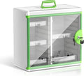 Glosen Locking Medicine Cabinet - Wall Mounted Portable Storage Container | Green 13.6 x 13.4 x 6.5 Inch