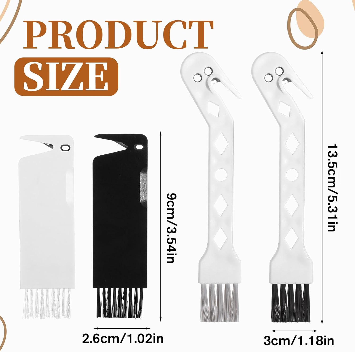 Skiennix Handheld Vacuum Cleaner Brush - 2-in-1 Universal Dust & Roller Tool for Robot Cleaning | 4 PCS Set
