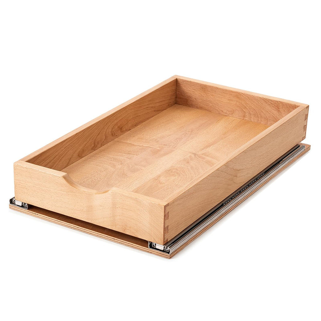 Draworia Pull Out Cabinet Drawers - 6x2 Size Options (12-23'W,18-21'D), Pre-Assembled with Soft Close Slides, Solid Beechwood, Easy Installation(12'W x 21'D)