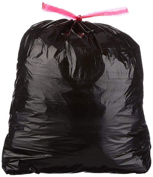 Commander 42 Gallon 2 MIL Black Heavy Duty Trash Bags - 34" x 38" - Pack of 28 - For Home, Kitchen, Lawn, Outdoor, Construction, & Contractor